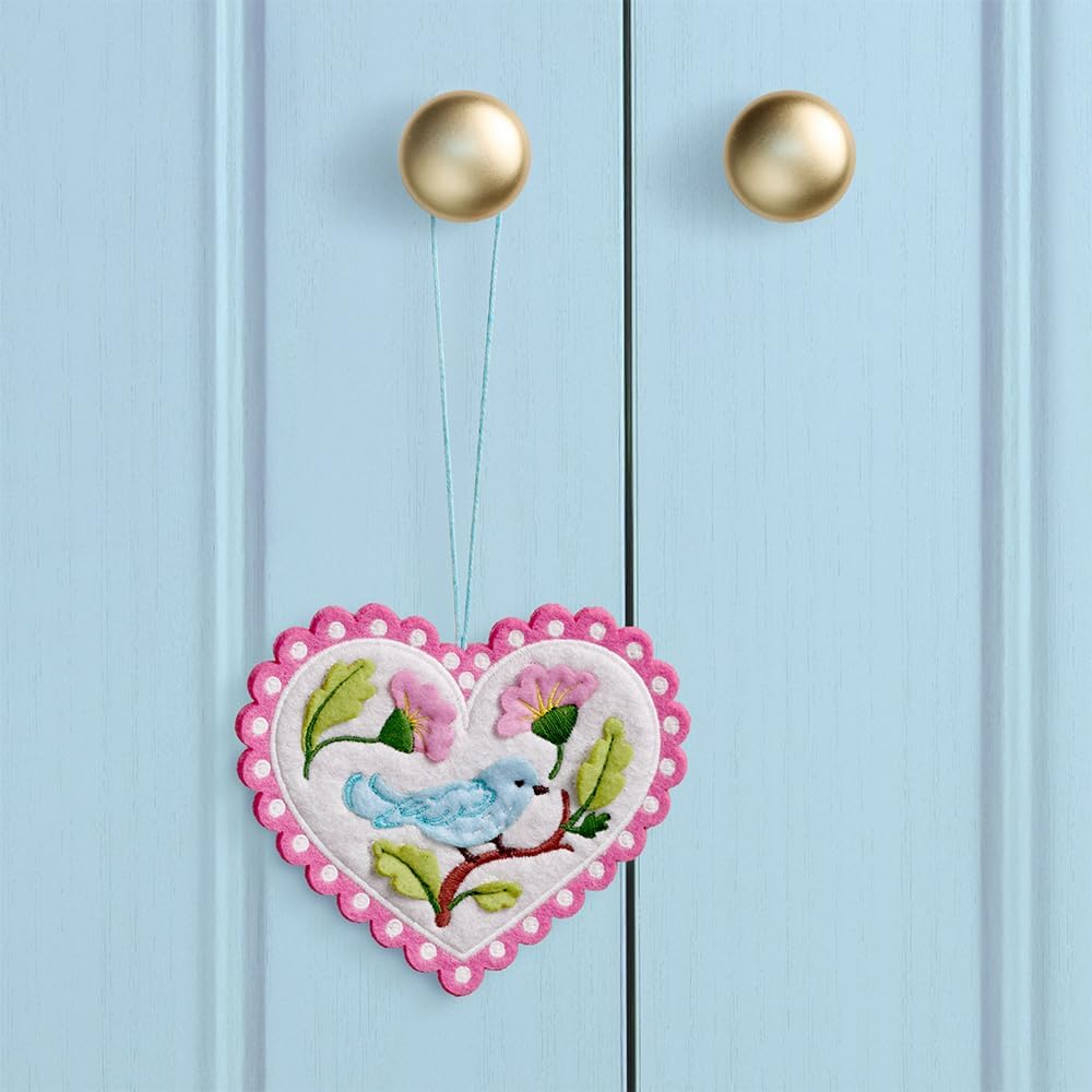 Lovepop Handmade Lively Bluebird HeartFelt Charm Card | Soft Felt Bird Keychain for Wallet, Handbag, Car Key, Home Decor | Ornaments, Bag Charms, Key Ring, Purse Accessories, Gift Toppers
