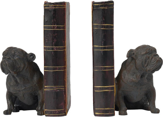 Dog Decorative Bookends Book Holder - Vintage Shelf Decor Book Ends to Hold Books Heavy Duty for Home Decor 3.5 X 4.5 X 6.25 inch Guichifun