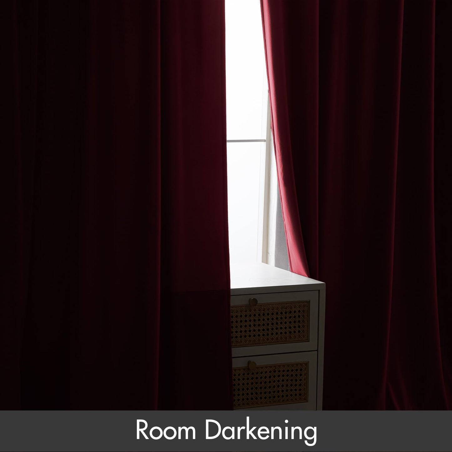 MIULEE Berry Velvet Curtains Thermal Insulated Blackout Curtain Drapes for Bedroom Living Room Darkening 84 Inches Long Curtains Panels Rod Pocket Set of 2