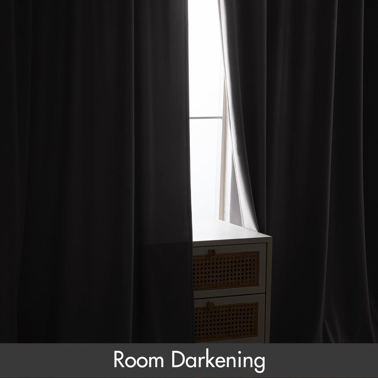 MIULEE Silver Velvet Curtains Thermal Insulated Blackout Curtain Drapes for Bedroom Living Room Darkening 90 Inches Long Curtains Panels Rod Pocket Set of 2