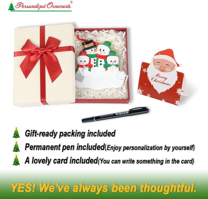 Personalized Bear Family Christmas Ornament 2024, Family of 3 Bear with Gift Box Ornaments for Christmas Tree, Personalized Bear Christmas Ornament, Unique Handmade Teddy Bear Christmas Ornament