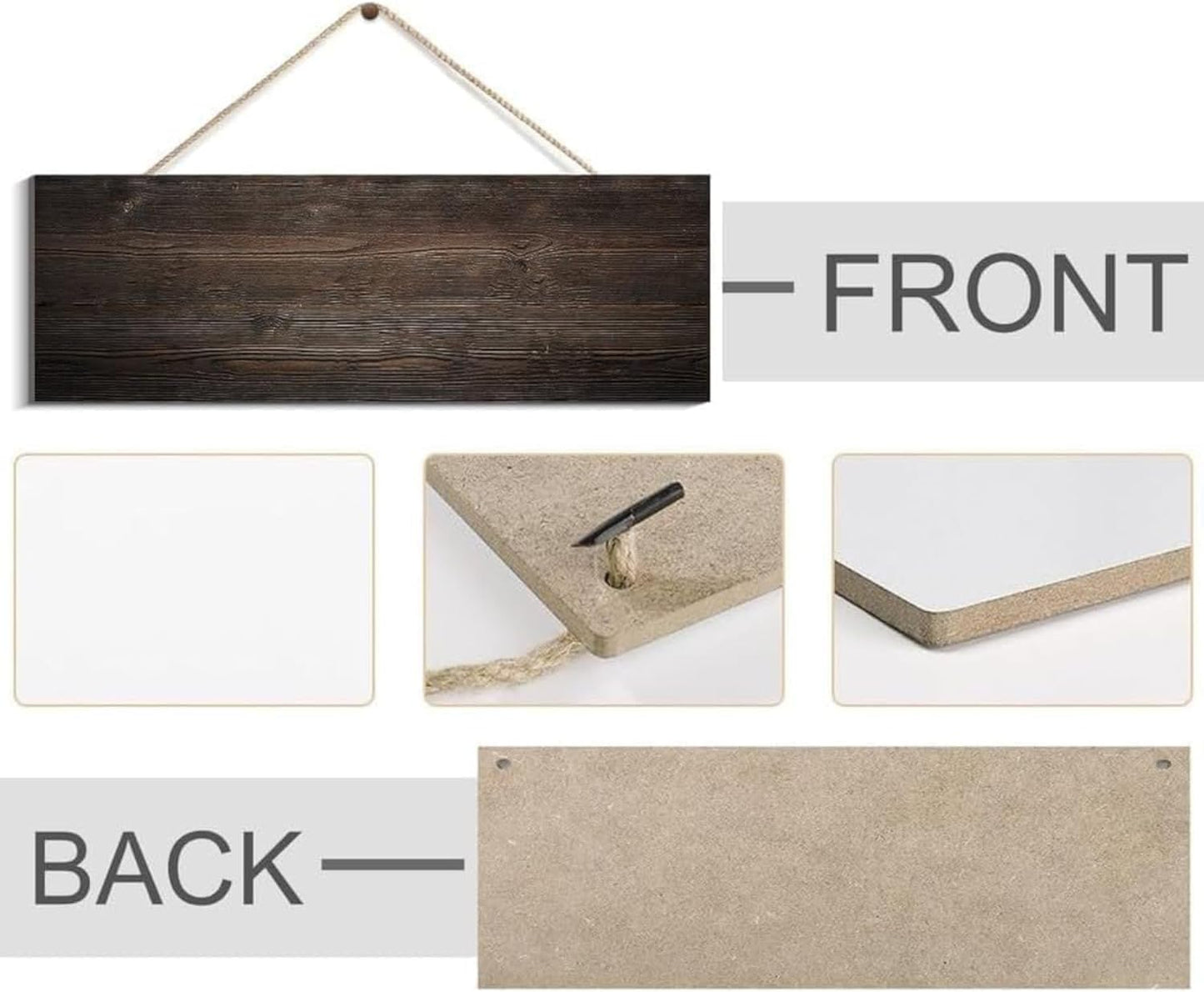 Gather Signs for Home Decor White, Rustic Farmhouse Dining Room Decor Wood Wall Hanging Plaque Gather Wall Decor for Living Room Kitchen Signs 6x16 Inch