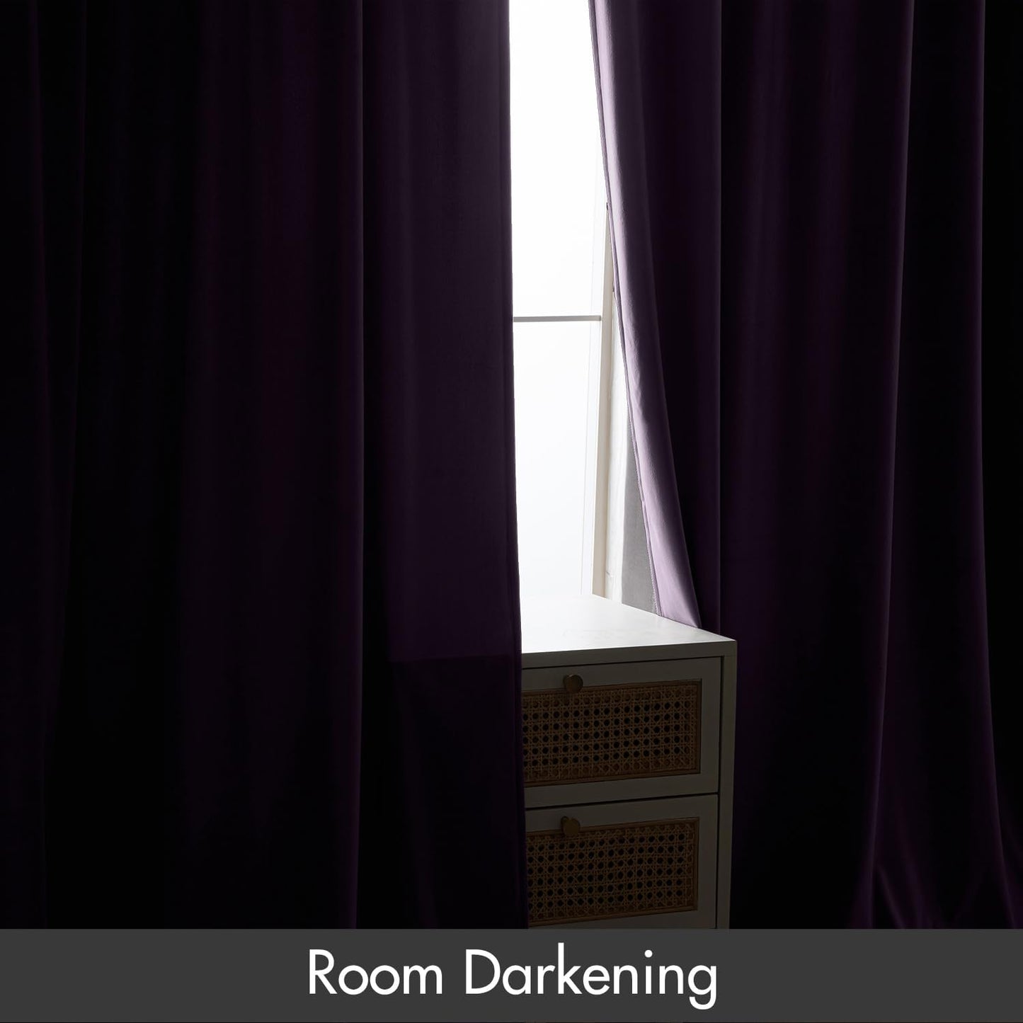 MIULEE Purple Velvet Curtains Thermal Insulated Blackout Curtain Drapes for Bedroom Living Room Darkening 84 Inches Long Curtains Panels Rod Pocket Set of 2
