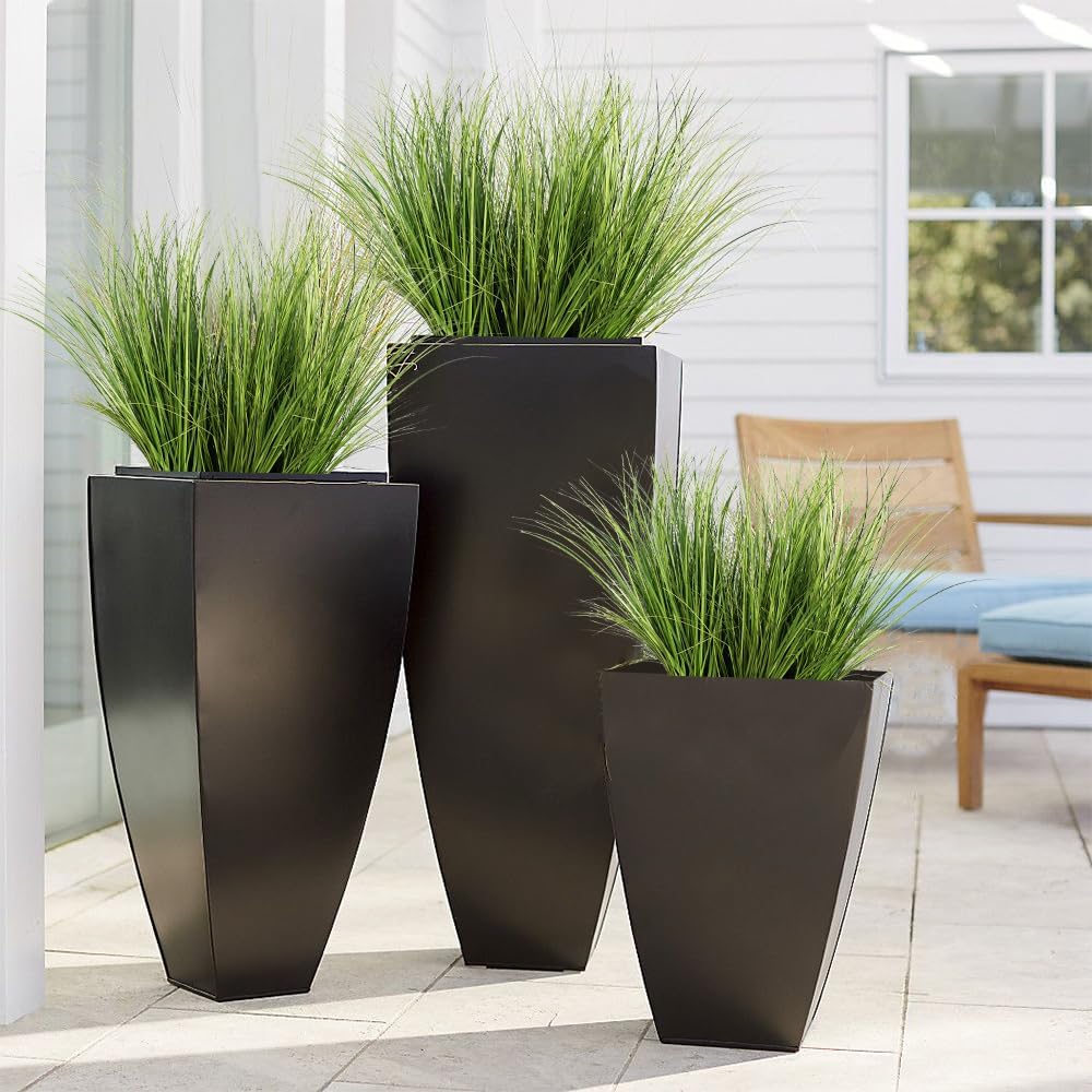 Melorca&Guilla Artificial Plants 6PCS 25.5“ Fake Tall Onion Grass,Faux Grass Plant,Artificial Grass Greenery Shrubs Bushes for Garden Porch Window Box Shop Office Home Décor