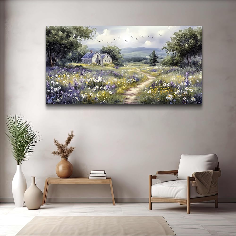 Canvas Wall Art for Living Room Large Wall Decor for Office Bedroom Decorations Garden Painting Artwork Room Wall Mural Aesthetic Home Decor 30x60 in