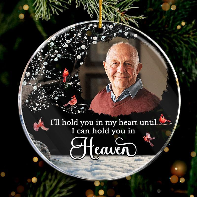 Pawfect House Custom Photo Acrylic Ornament, Personalized Christmas Sympathy Memorial Gift for Loss of Mom, Dad, I'm Always with You, Sympathy Gifts for Family Members, Family Christmas Ornaments