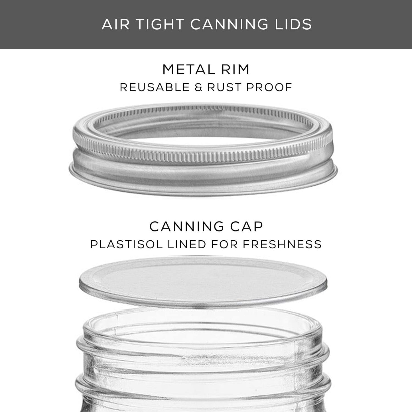 JoyJolt 16 Oz Mason Jars With Lids, Labels and Measures! 6-Pack Wide Mouth Mason Jars, Glass Jar with Lid and Band. Airtight Canning Jars, Overnight Oats Jars, Salad Jars, Sourdough Starter Jar