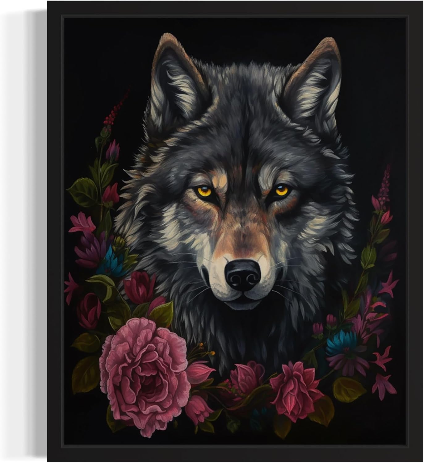 Vintage Wolf Poster Art Print, Halloween Scary Wall Art Academia Spooky Painting Decoration for Horror Prints, Gothic Posters Bedroom Decor 89 (Vintage Wolf, 11 x 14 inches, Unframed)