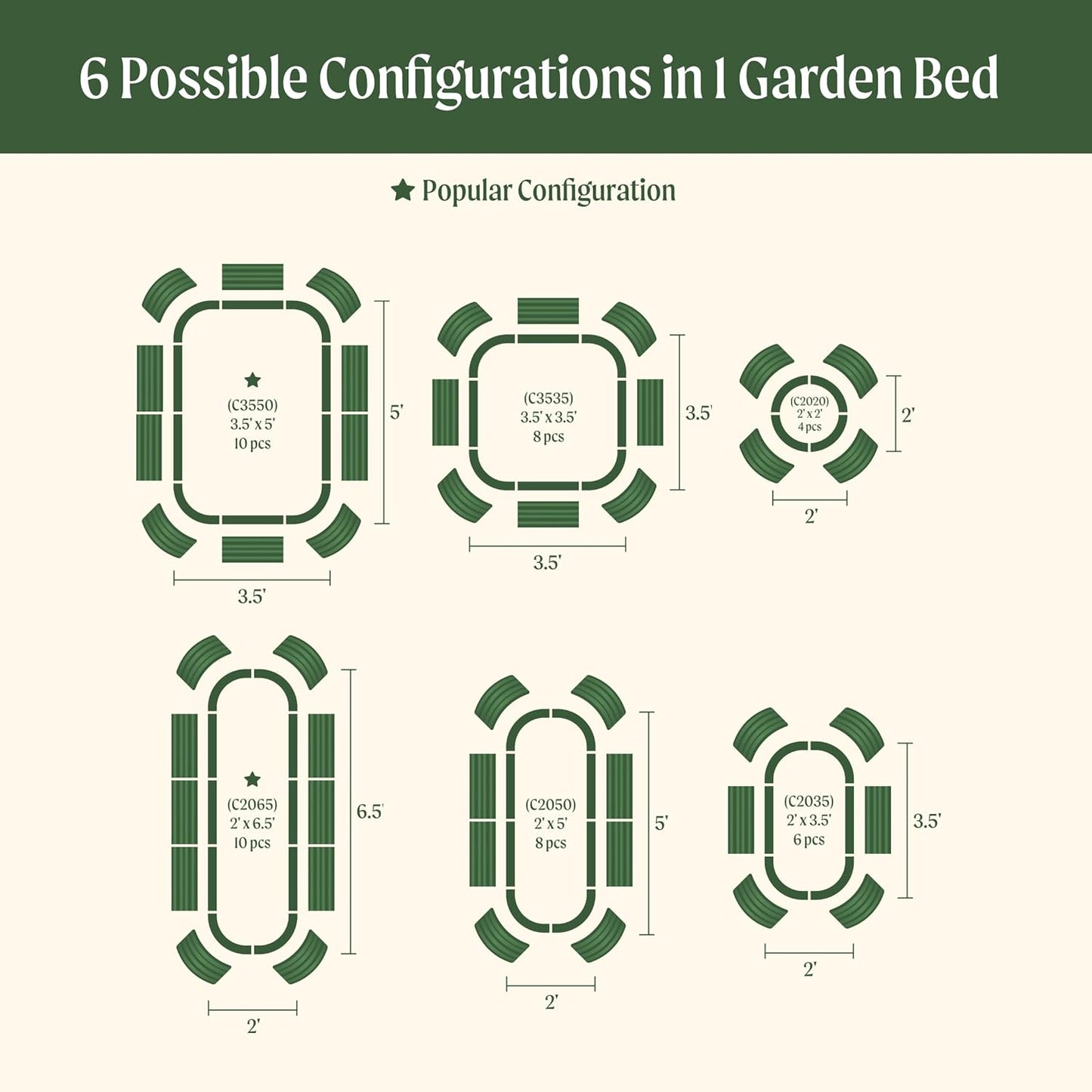 Vego garden 32" Extra Tall Raised Garden Bed Kits, 6 in 1 Modular Raised Planter Box for Vegetables Flowers Fruits Oval Metal Raised Garden, Sky Blue