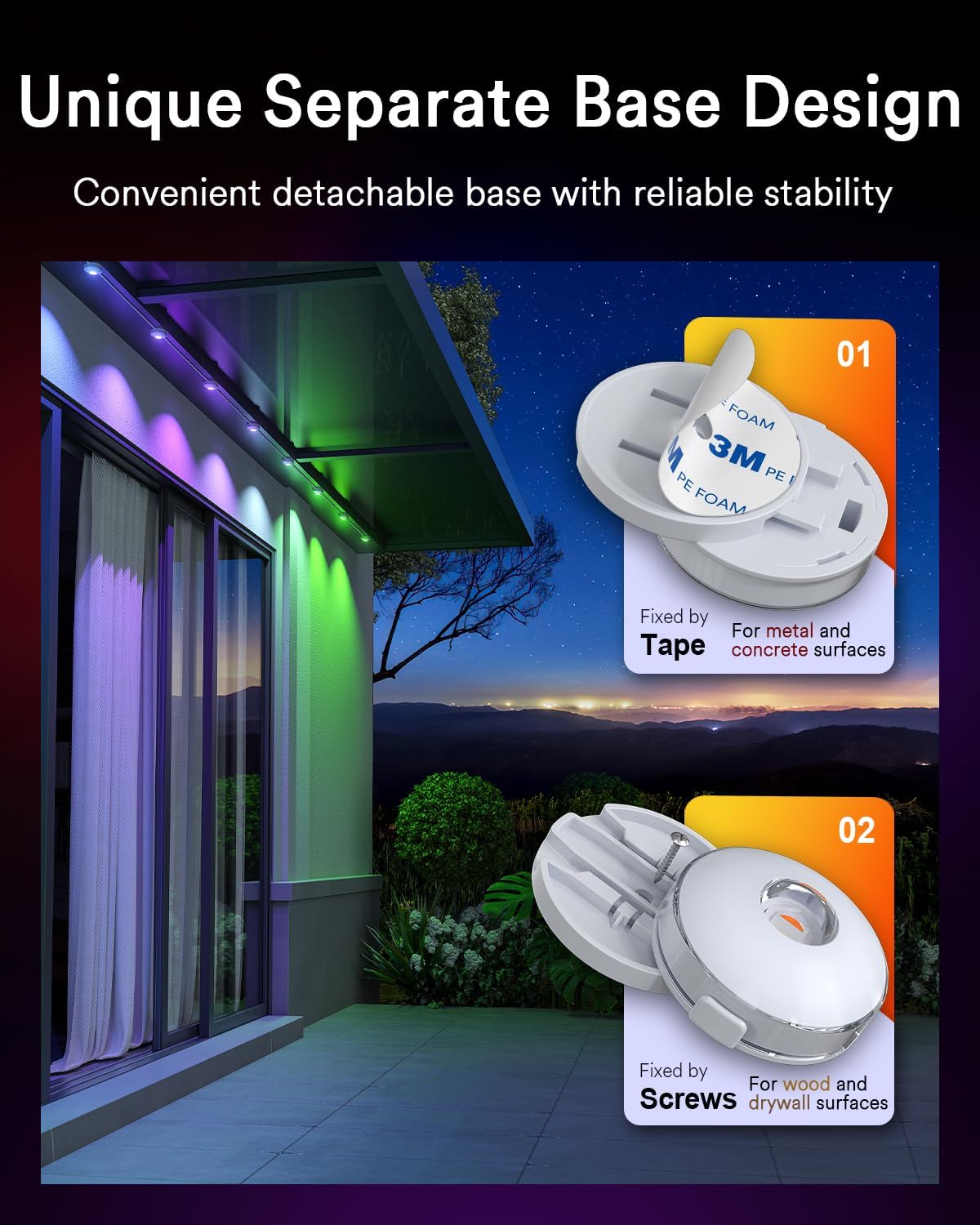 Lumary Permanent Outdoor Lights Max Extension 13ft with 10 LED Eave Lights, Only Work with Max Version, Not Include Adapter and Control Box