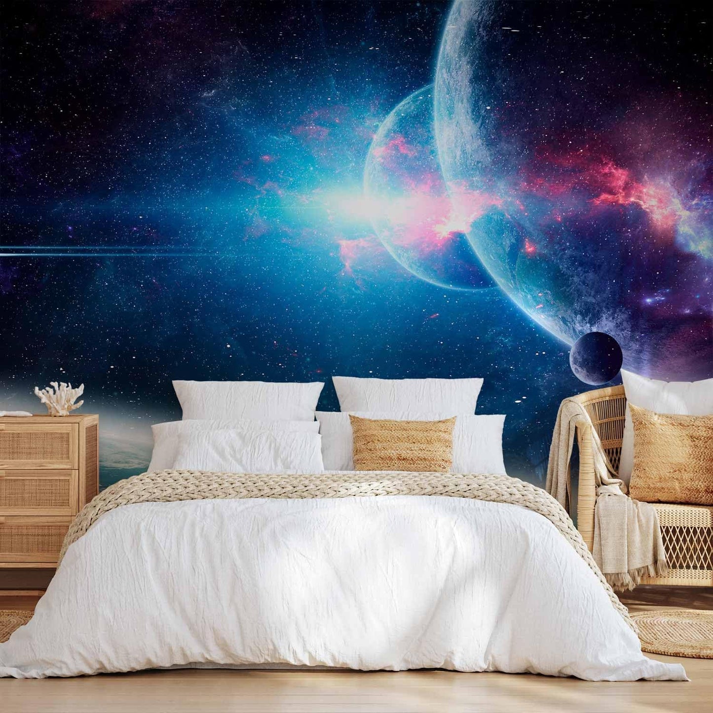 artgeist Premium Wall Mural Cosmos Galaxy 79x55 in - XXL Non-Woven Wallpaper Fleece Wall Decor Photo Print Picture Image Design Stars Solar System Universe Space b-C-10047-a-a