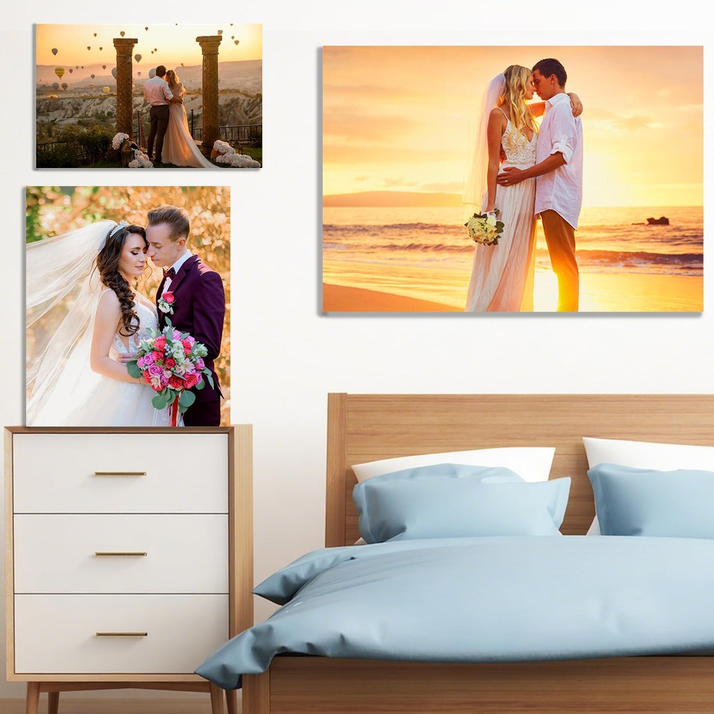 Ship Next Day - Custom Canvas Prints with Your Photos, Personalized Canvas with Pictures Print for Wall Art Bedroom, Customized Photo Gifts for Couple Men Women Mom Baby Dog Family - 14"W x 11"L