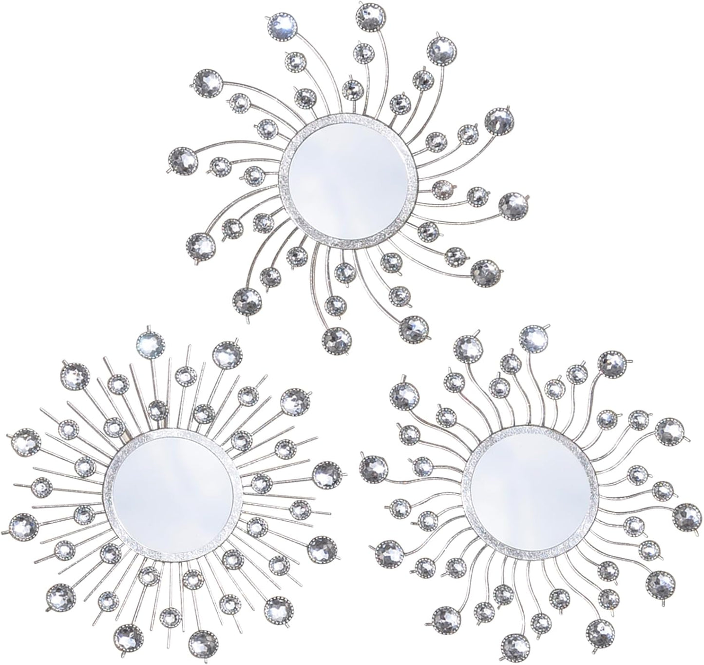 Mirror Wall Decor Metal Sun Mirror Wall Art Decorative Mirrors Home Decor Sunburst Mirror Hanging Living Room Bedroom Entryway, Style 1