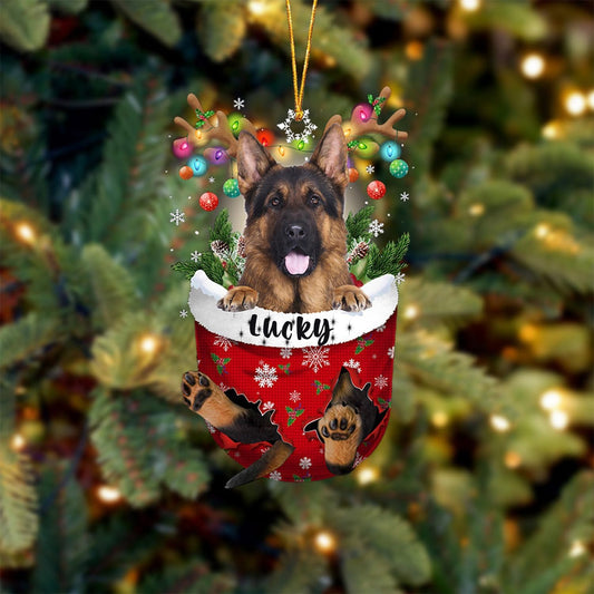 Long Haired German Shepherd Christmas Tree Ornament, Dog Lovers Gift Idea Xmas Decor