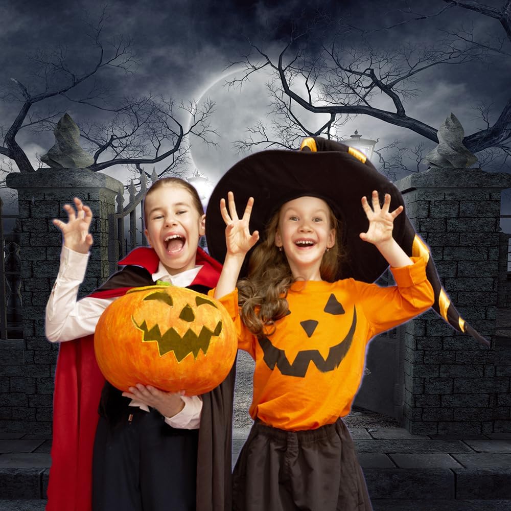 CHAIYA 10x10ft Halloween Backdrop Background Nightmare Before Christmas Backdrop for Photography Zombie Themed Photo Booth Party Decorations CY034