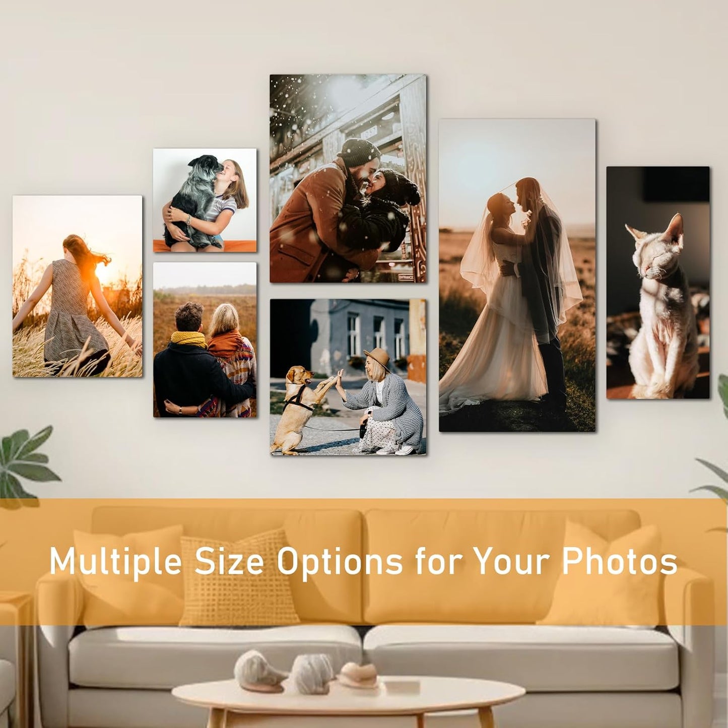 xzartdiy Custom Canvas Prints with Your Photos - Personalized Picture Print Customized Gifts for Family Home Office Wall Art Decor, Wrapped Canvas 16x20inch