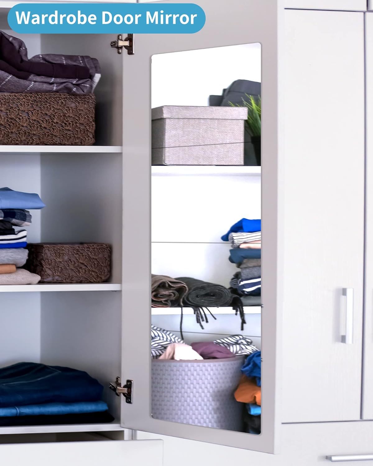 Shatterproof Wall Mirror Full Length for Bedroom, Acrylic Gym Mirrors For Home, Extra Thick: 0.12 inch, 12 x 12 inch x 4 Pcs, Workout Mirrors Safe for Kids, Over The Door, Long Wall Mounted