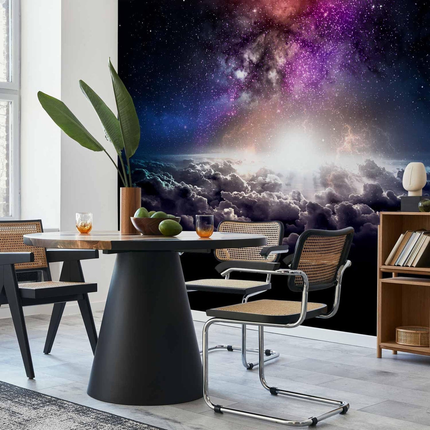 artgeist Wall Mural Galaxy 98x69 in - Non-Woven Wallpaper Fleece Wall Decor Photo Print Picture Image Design Home Mural Cosmos Sky Star Cloud Purple i-A-10009-a-a