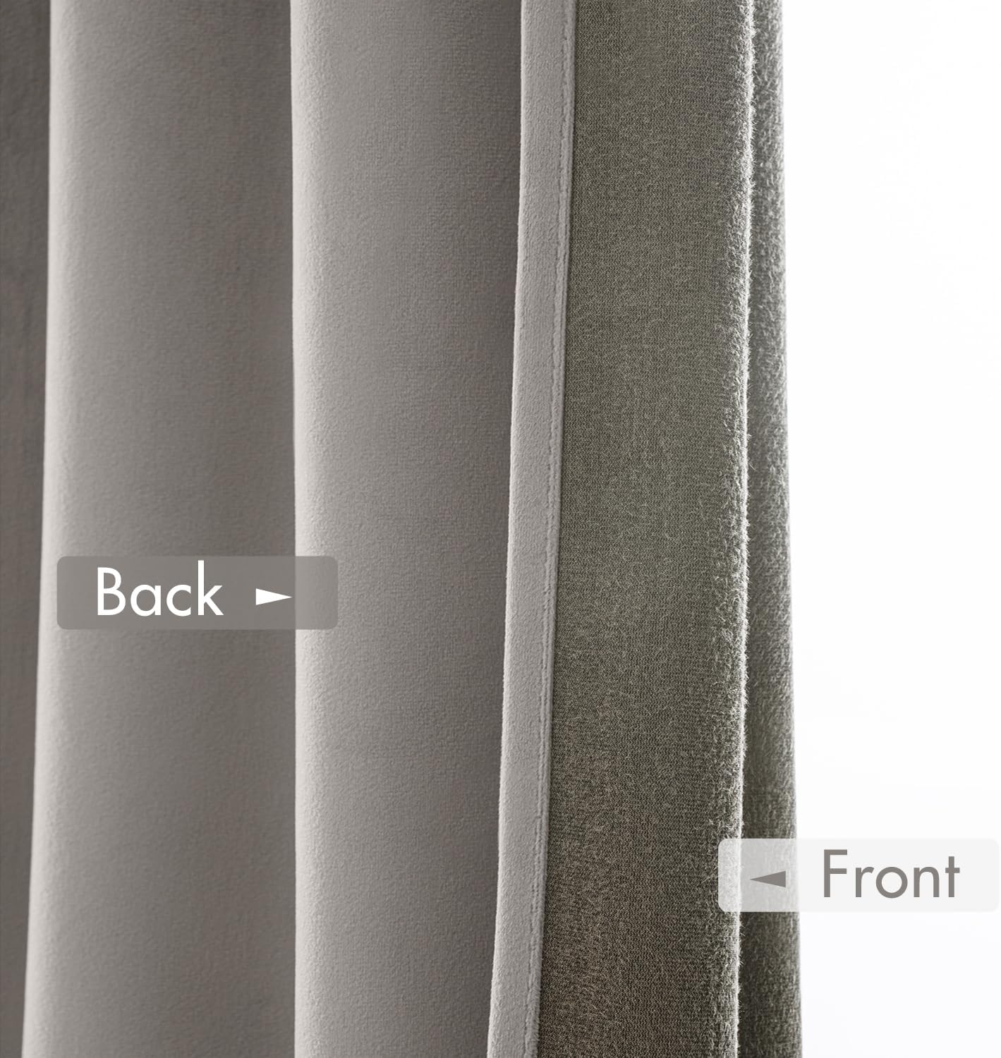 MIULEE Silver Velvet Curtains Thermal Insulated Blackout Curtain Drapes for Bedroom Living Room Darkening 96 Inches Long Curtains Panels Rod Pocket Set of 2