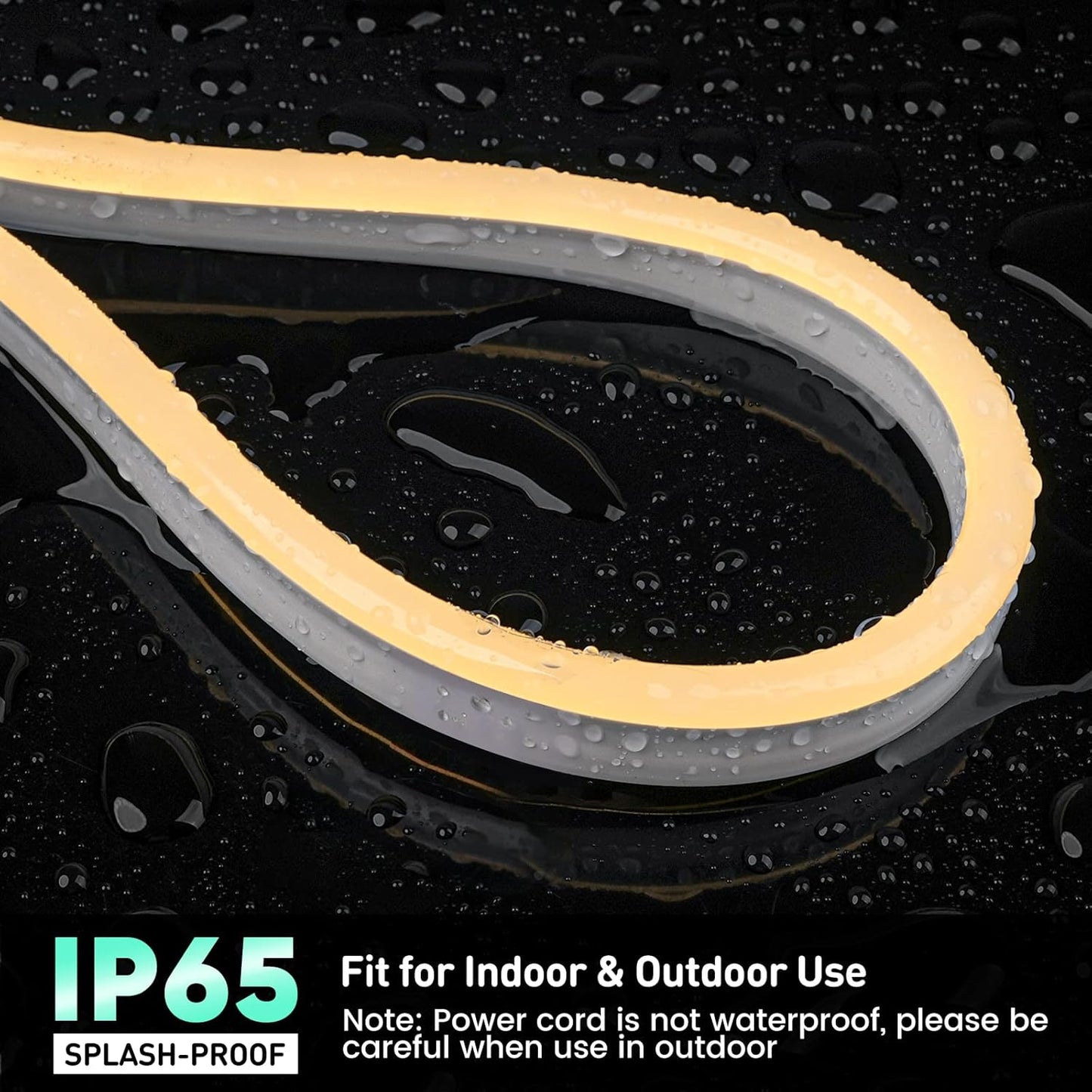 GZBtech Flexible LED Neon Rope Lights 33FT,AC 110-120V Waterproof Strip Light, 120 LEDs/M Cuttable Connectable Neon Lighting for Indoor Outdoor Home Decor/Commercial Building Use-Warm White 10M