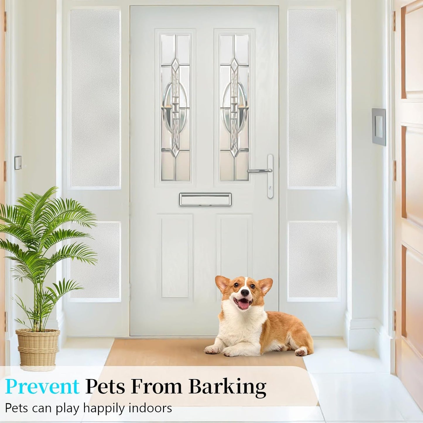 Niviy Etched Privacy Window Film Frosted Glass Static Cling Non Adhesive Window Frosting Film for Bathroom Home Office, 17.5 inch x 236 inch