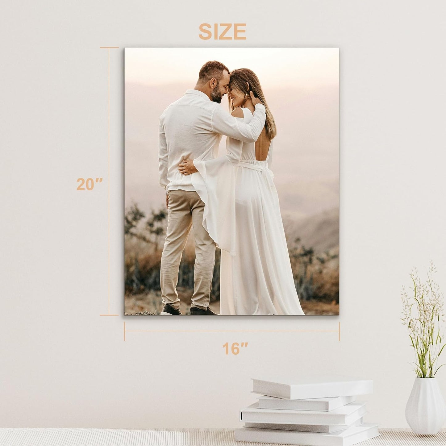 Tapuayts Personalized Custom Canvas Poster: Upload Your Image/Photo for Custom Photo-to-Poster Printing, Quality Wall Art Print (16" X 20")