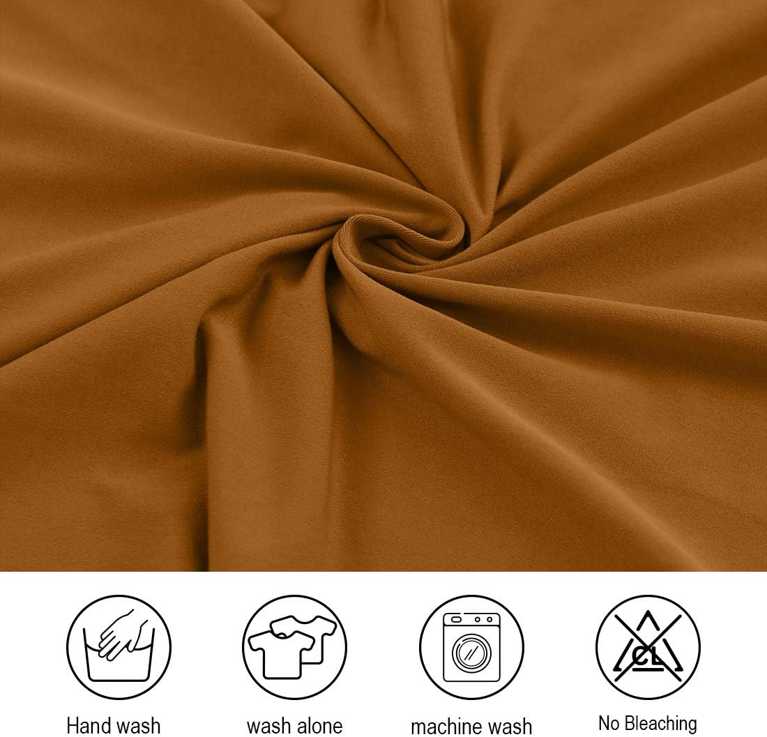 JQinHome 4 Pcs Dining Chair Slipcover, High Stretch Removable Washable Chair Seat Protector Cover for Home Party Hotel Wedding Ceremony