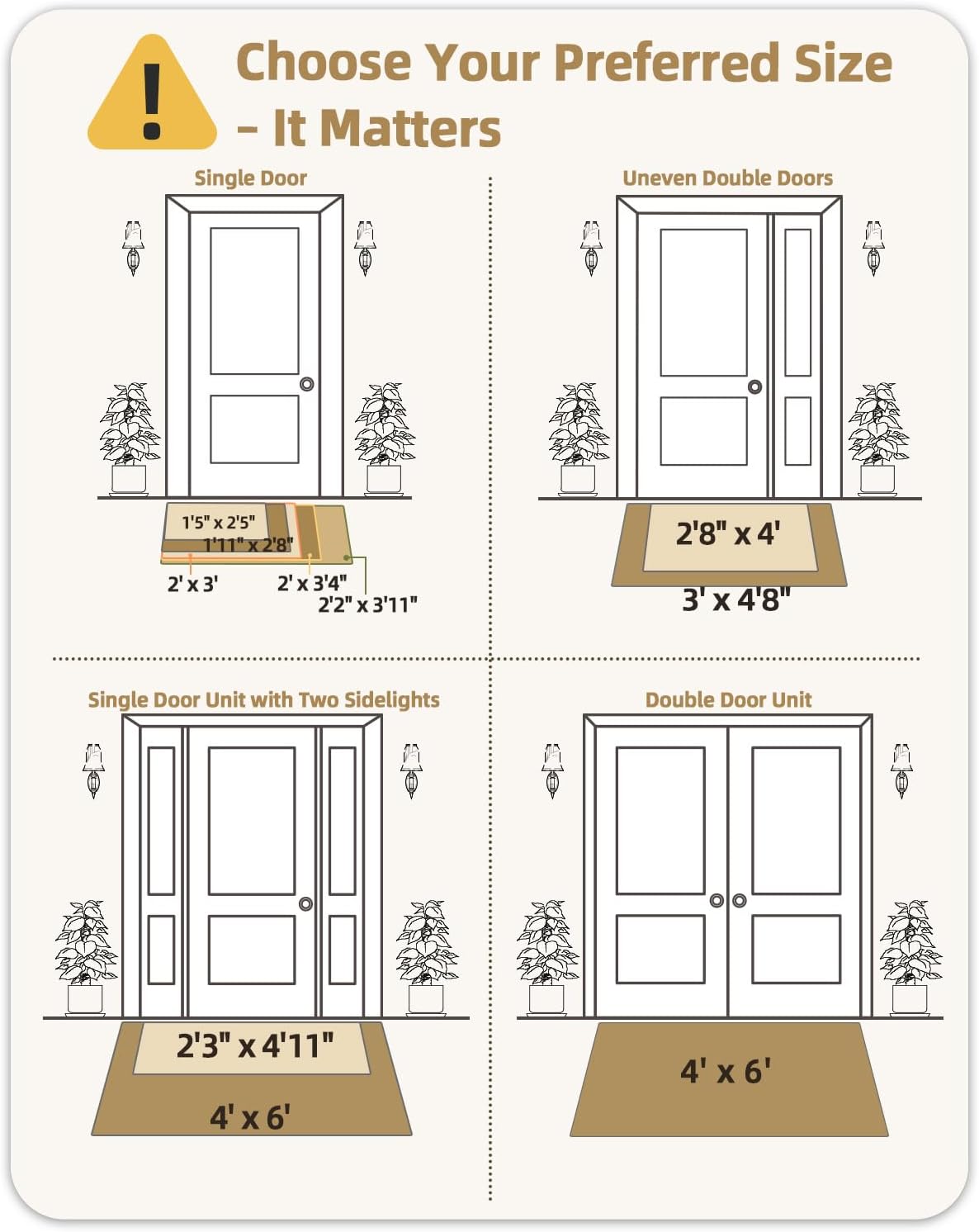 Color&Geometry Front Door Mat Indoor 26"x47", Rugs for Entryway, Non Slip Washable Low-Profile Inside, Entry Mat Entry Rug Door Mat Indoor Entrance, Grey (Rolled-up NO Creases)