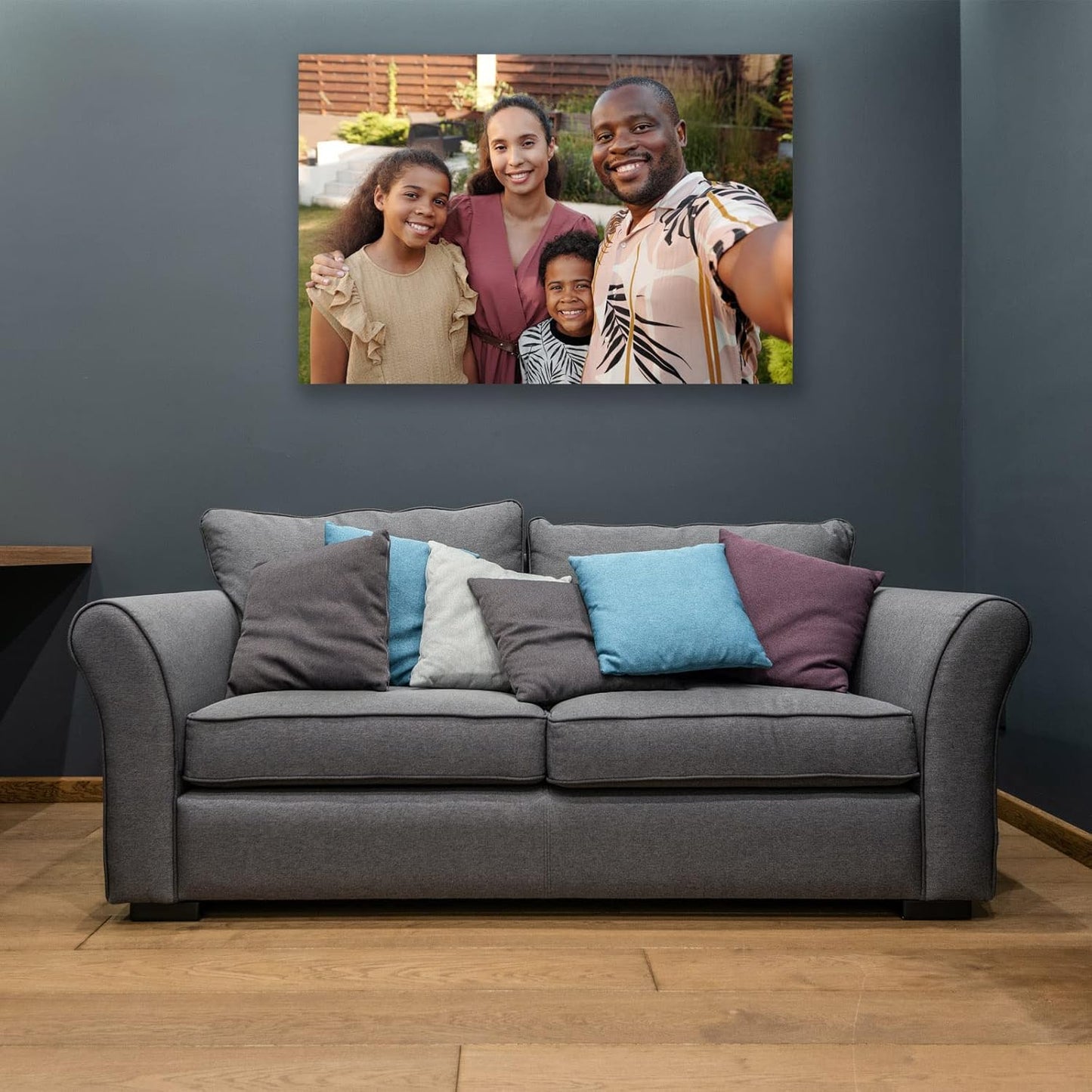 Custom Canvas Prints with Your Photos (10'' x 12'', Framed Canvas) Customized Framed Wall Art Personalized Canvas Pictures for Pet/Family Gifts for Mom/Men/Women