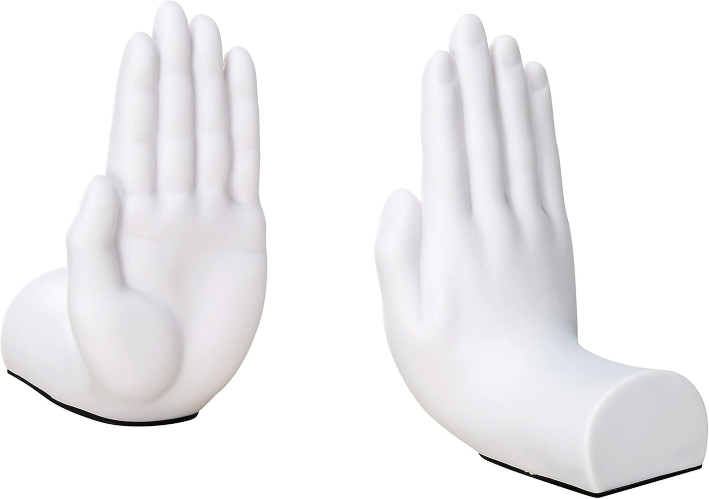 Danya B. Contemporary Accent Book Shelf Decor - Hands Sculpture Bookend Set of 2 (White)