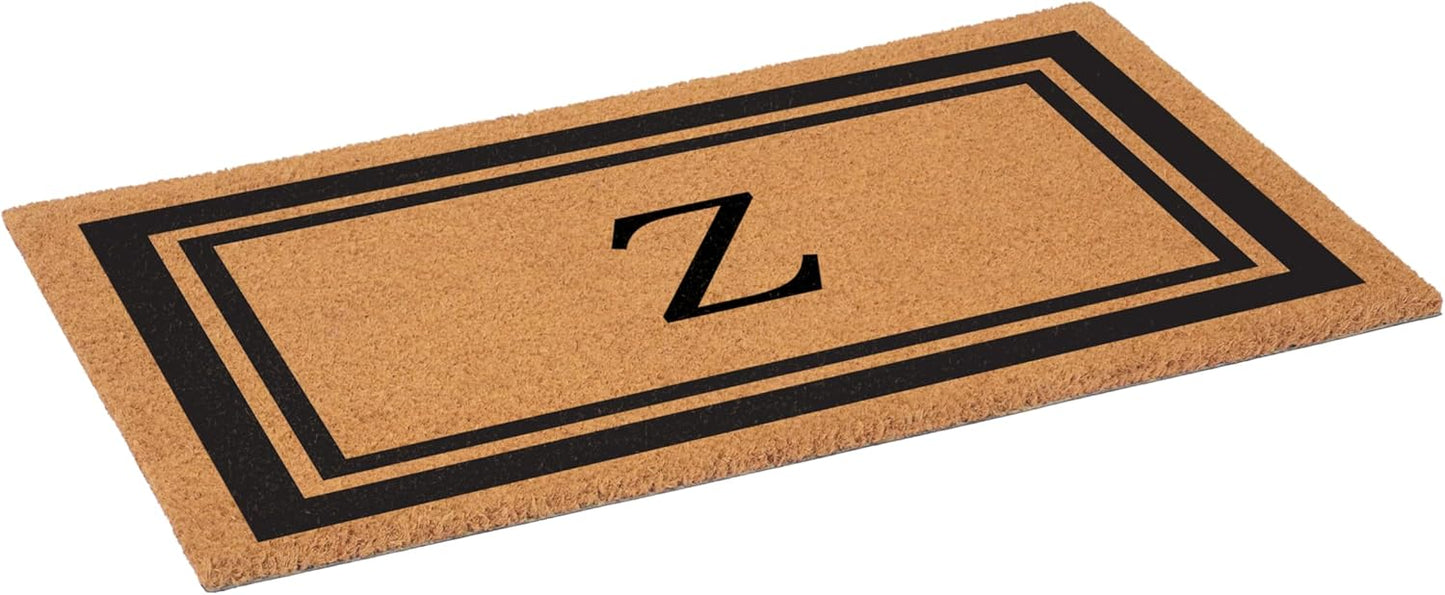 Calloway Mills 152963048Z Black Border 30" x 48" Monogram Doormat Letter (Z)