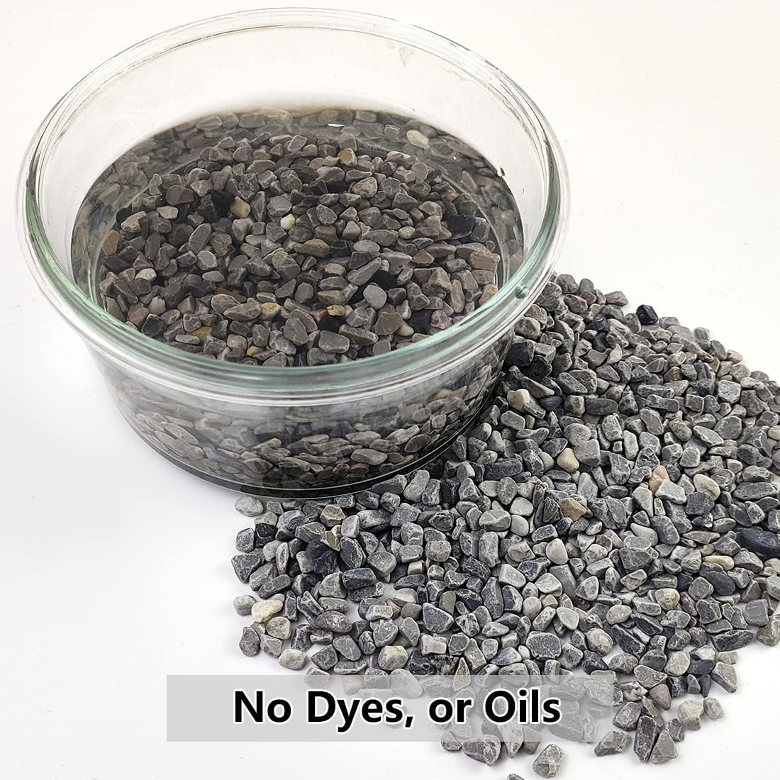 5LB Succulent and Cactus Gravel Pebbles, 1/5 Inch Natural Decorative Polished Stones, River Rocks for Plants, Vases, Aquariums, Terrarium and Outdoor Gardening,Grey