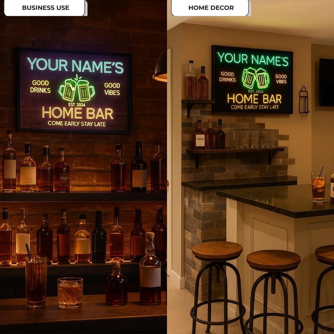 Personalized Pool Side Bar & Grill Neon Sign, Custom LED Wall Light for Backyard, Patio, Outdoor Bar, BBQ Area, Fun Gift for Grill Lovers