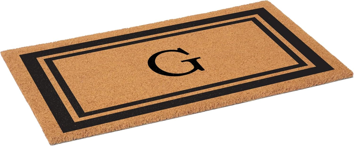Calloway Mills 152963048G Black Border 30" x 48" Monogram Doormat Letter (G)