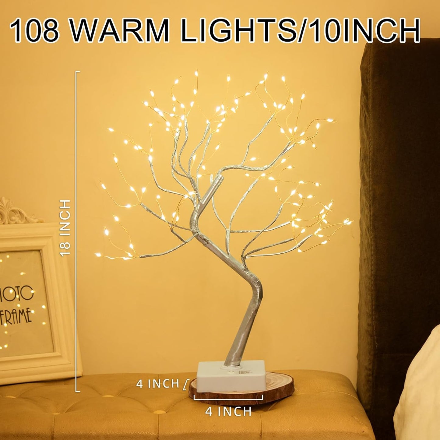 PEIDUO Fairy Light Tree, 108 LED Lighted Trees for Decoration Inside, Christmas Tree with 9 Modes & Timer, Fairy Light Spirit Tree for Home Indoor Christmas Decoration