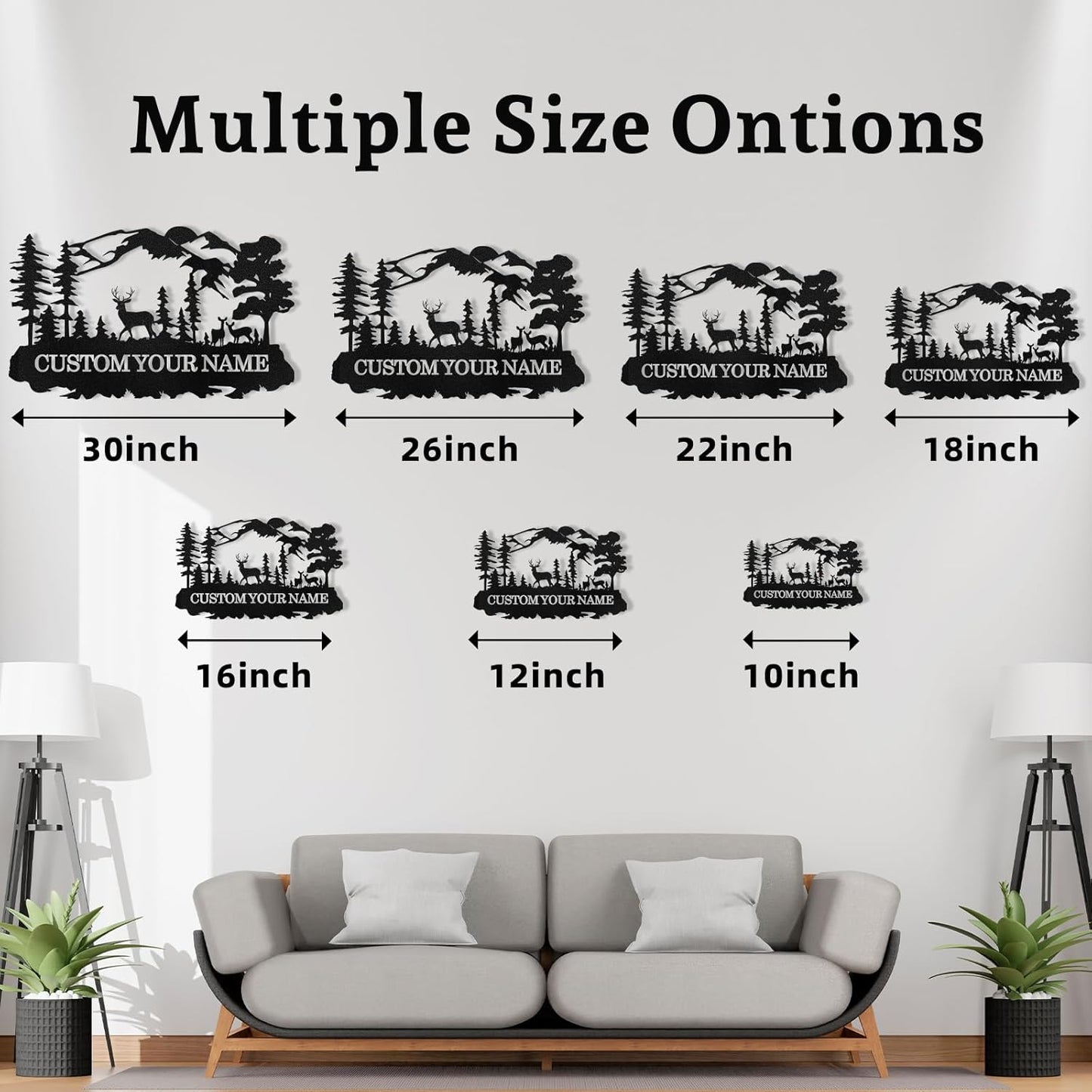 Custom Deer Metal Cabin Sign, Rustic Deer Wall Decor, Last Name Signs for Home, Custom Signs Outdoor Metal, Metal Wall Art, Hunting Decor, Hunter Gifts, Mountain Cabin Decor, Porch Sign