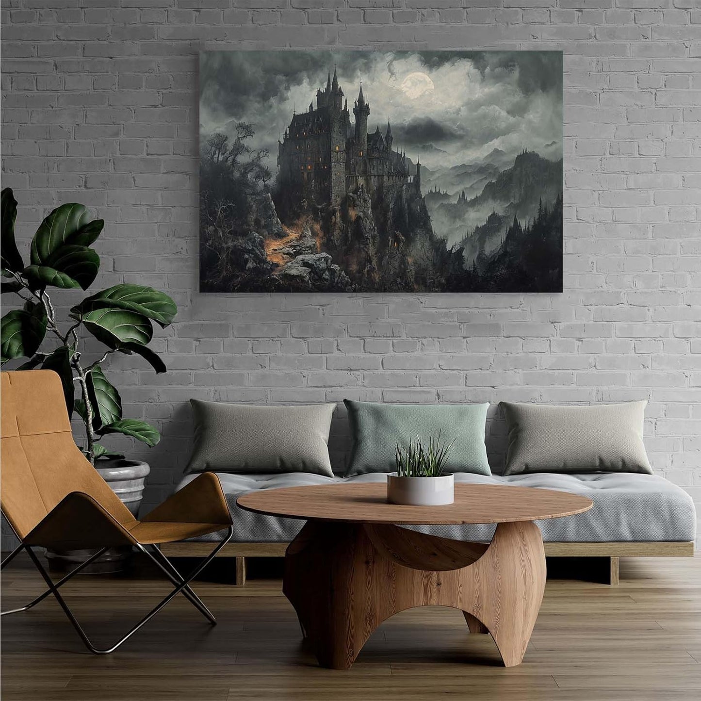 JFHCQJPK Vintage Castle Poster Dark Academy Victorian Gothic Castle Wall Art Poster Moody Mystical Art Print Suitable for Home Living Room Bedroom16x24in Frameless