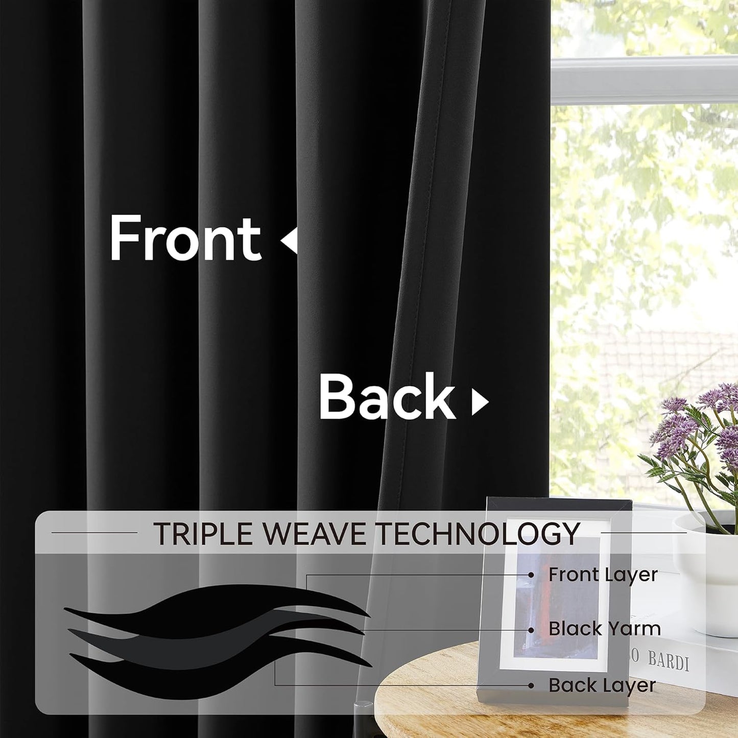 KangBang Pinch Pleated Blackout Curtains 84 Inch Long 2 Panels for Bedroom Living Room, Thermal Insulated Energy Saving Memory Trained Window Panels for Apartment Office,40Wx84L, Black