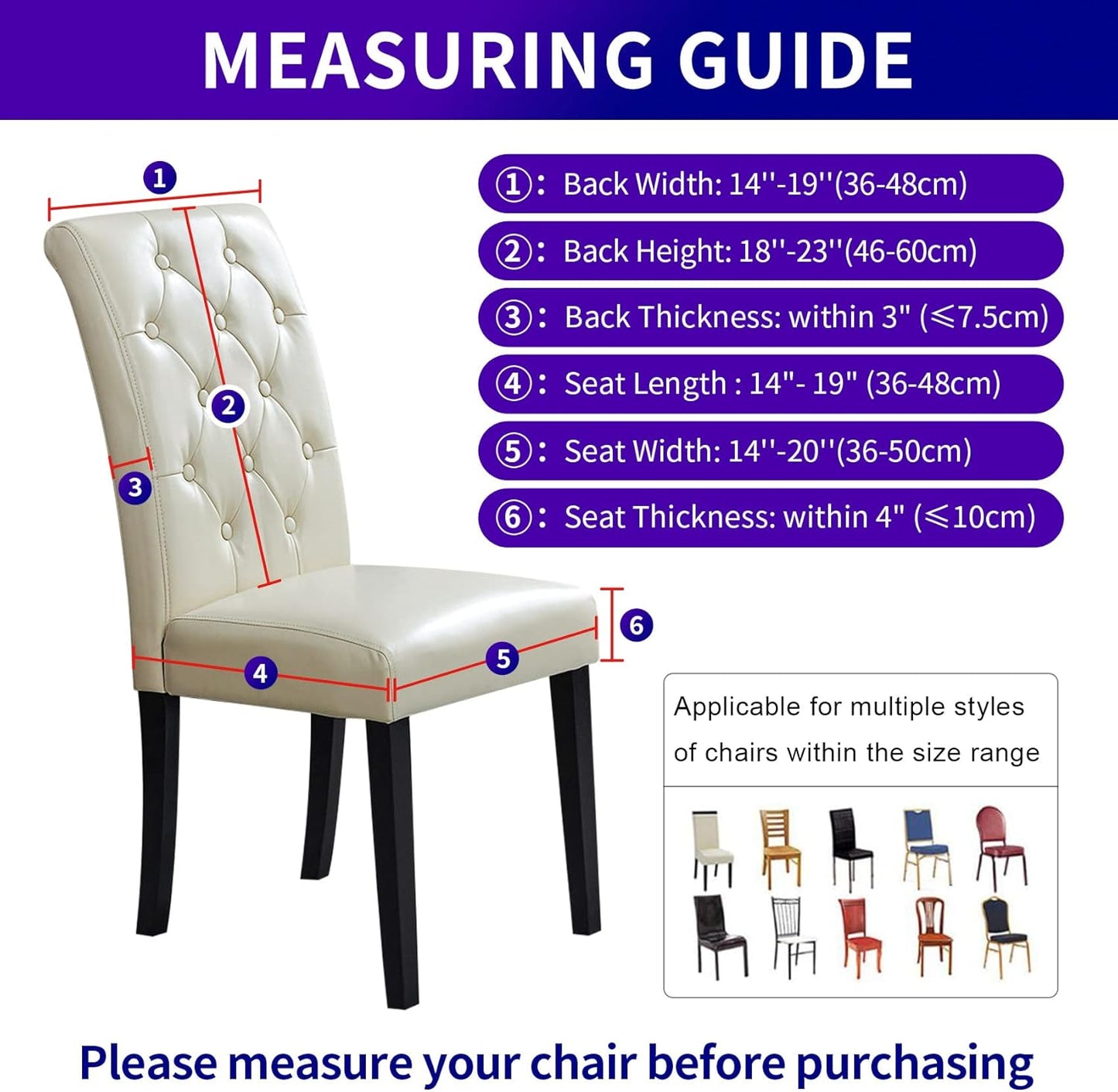 Howhic Stretch Chair Covers for Dining Room Set of 6, Removable Washable Dining Room Chair Covers, Dining Chair Slipcovers Seat Protector, Great Decor for Home and Banquet (Sliver, 6 Pack)