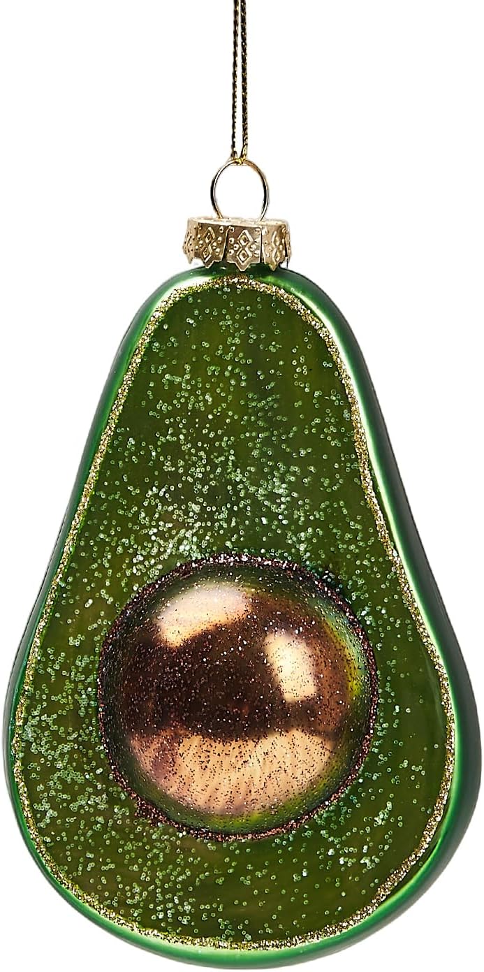 Hanging Christmas Ornaments, 2025 Glass Blown Christmas Tree Ornaments, Christmas Tree Decorations, Funny Gifts & Home Decor, Avocado