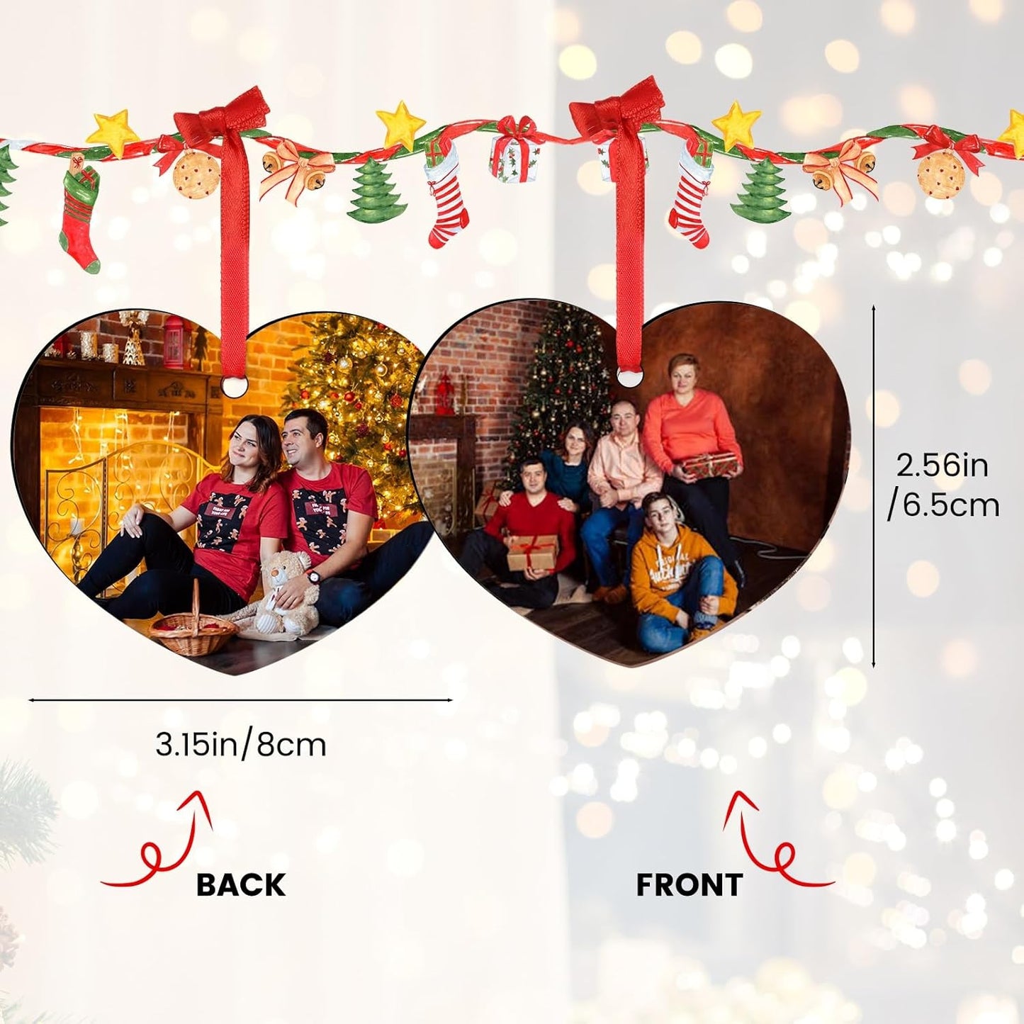 Personalized Christmas Ornaments 2025 Customized with Photo Text Ornament Keepsake Pet First Christmas Ornament Bulk Custom Wooden Xmas Tree Decorations