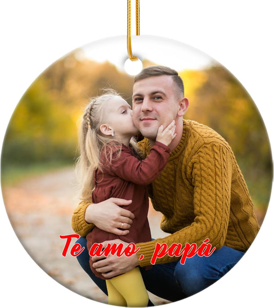 Custom Crystal Christmas Ornament with Photo, 2025 Personalized Keepsake Engraved Wedding Gift for Couples & First Christmas Memory