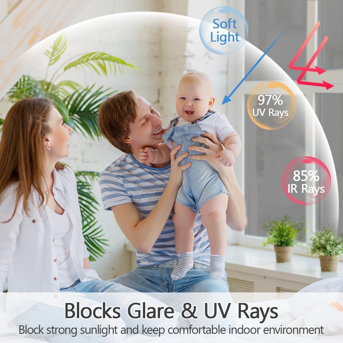 Niviy One Way Window Privacy Film See Out Not in Window Tint for Home 17.5 x 118 Inch Heat Blocking Anti UV Glass Door Mirror Reflective Window Film Home Office, Silver