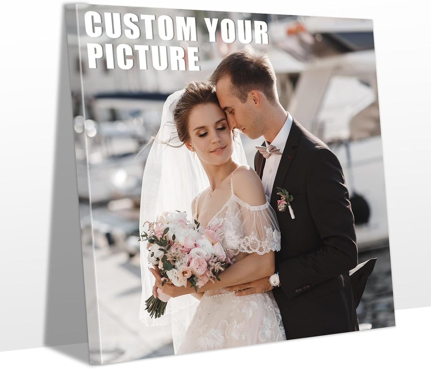 Personalized Custom Canvas Prints with Your Photos, Customized Picture Print, Transform Own Images Into Framed Wall Art Digitally Printed Photo to Canvas, Keepsakes Gifts for Family Home 8x8’’