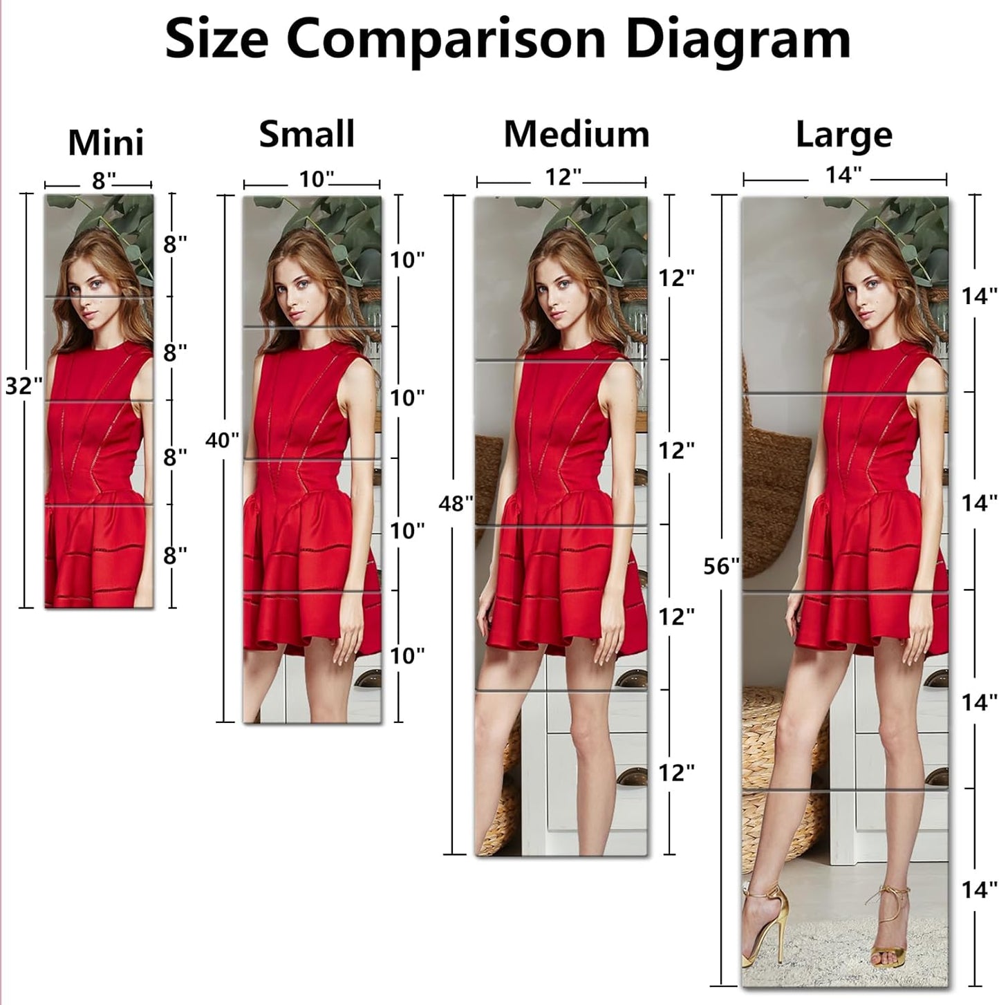 Shatterproof Wall Mirror Full Length for Bedroom, Acrylic Gym Mirrors For Home, Extra Thick: 0.1 inch, 10 x 10 inch x 4 Pcs, Workout Mirrors Safe for Kids, Over The Door, Long Wall Mounted