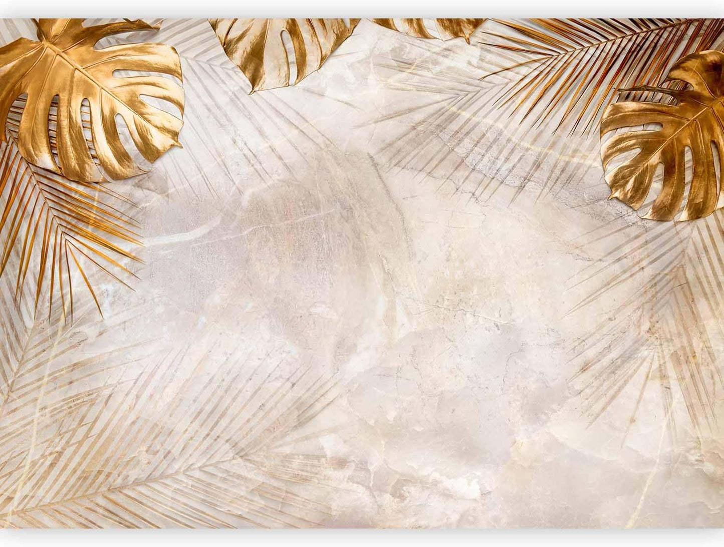 artgeist Premium Wall Mural Tropical Leaves 118x83 in - Non-Woven Wallpaper Fleece Wall Decor Photo Print Picture Image Design Monstera Palm Green Leaves b-C-0788-a-a