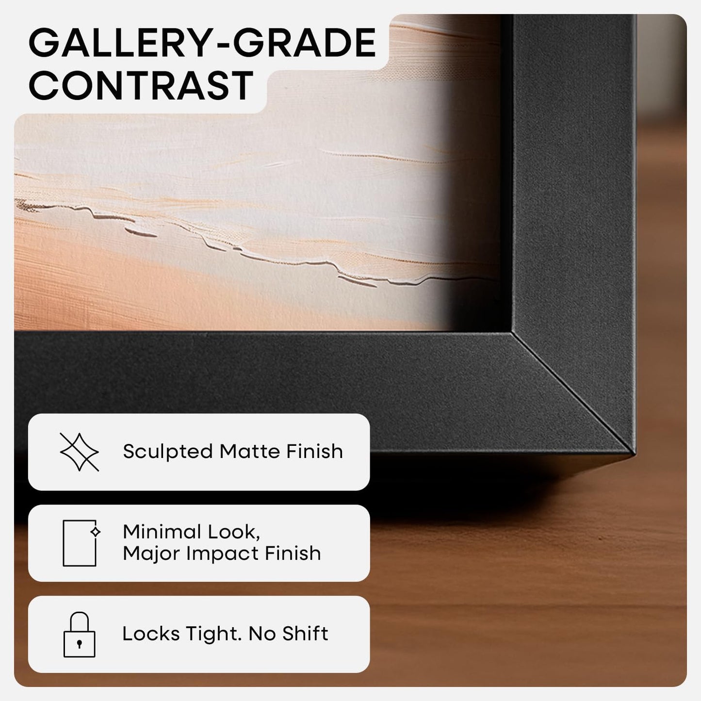 Homeforia 20 x 28 Picture Frame Black, High End Metal 20x28 Poster Frames with Mat 14x22 for Photo, 20 x 28 Black Frame Matted to 14 x 22 Print, 28x20 Hanging Frame, Tempered Glass, Wall Kit, Set of 1