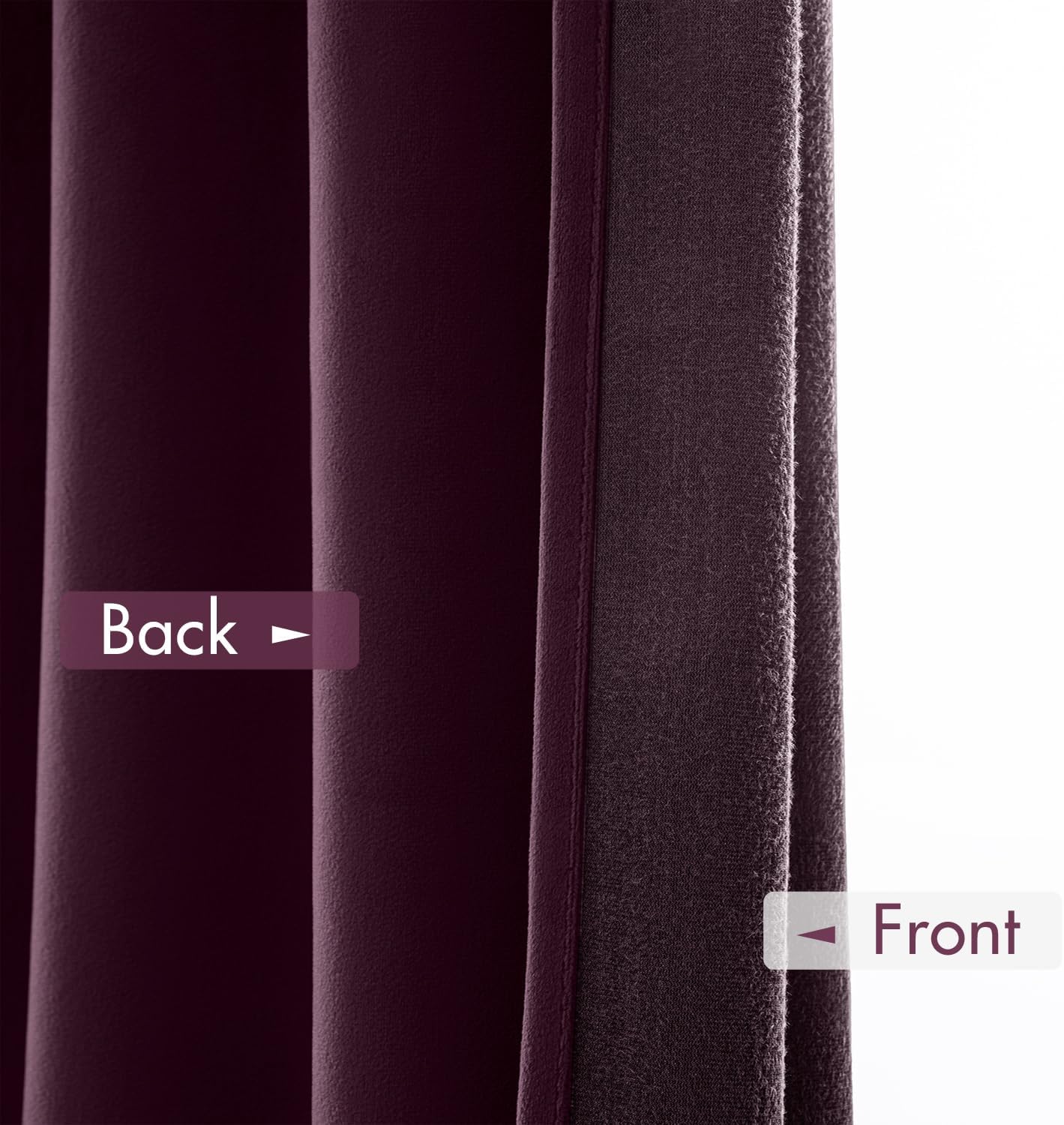 MIULEE Purple Orchid Velvet Curtains Thermal Insulated Blackout Curtain Drapes for Bedroom Living Room Darkening 84 Inches Long Curtains Panels Rod Pocket Set of 2
