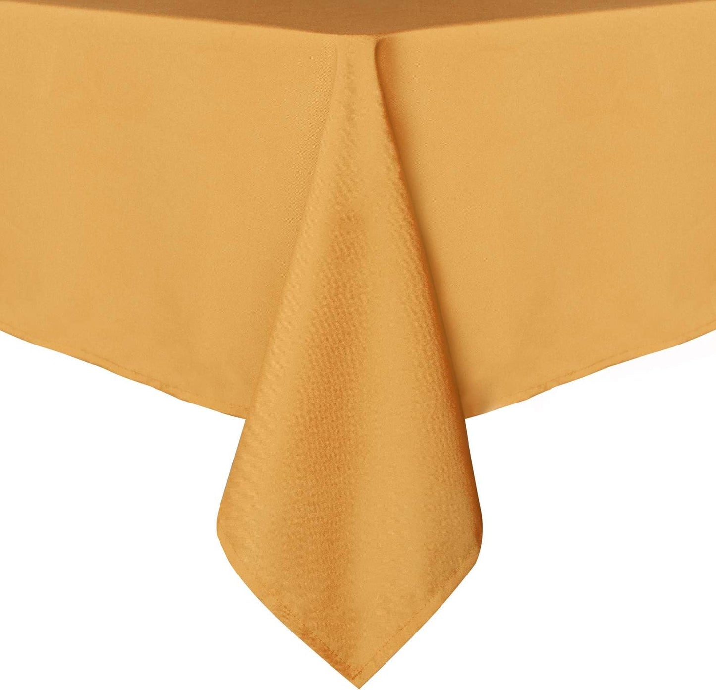 sancua Rectangle Tablecloth - 60 x 60 Inch - Stain and Wrinkle Resistant Washable Polyester Table Cloth, Decorative Fabric Table Cover for Dining Tables, Buffet Parties and Camping, Gold