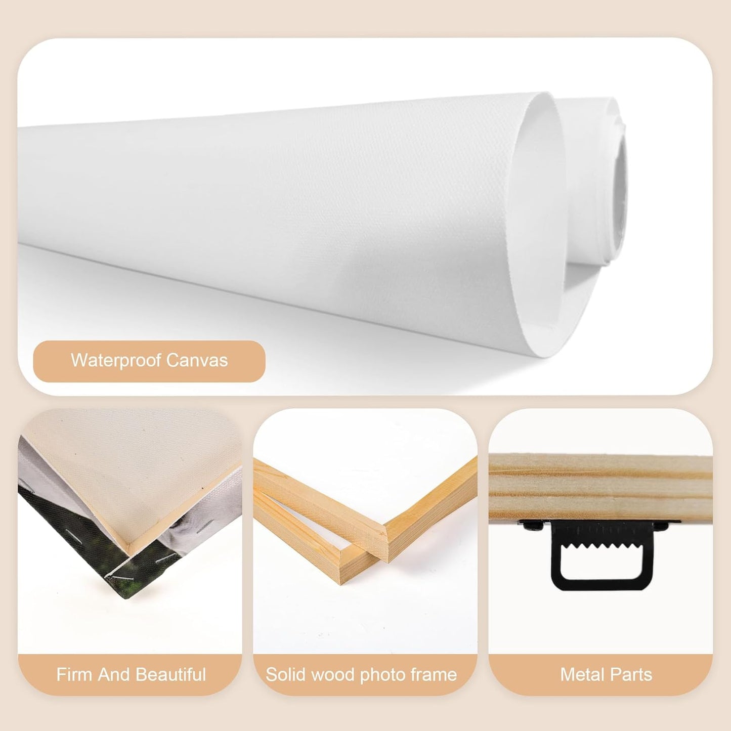 Tapuayts Personalized Custom Canvas Poster: Upload Your Image/Photo for Custom Photo-to-Poster Printing, Quality Wall Art Print (24" X 24")